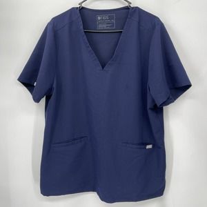 FIGS Women's Short Sleeve Casma ‎ Scrub Top Shirt  Blue  XXL